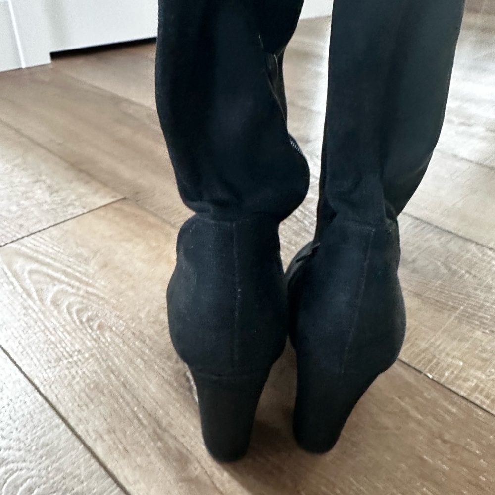 Elegant Black Over the Knee Boots - Picture 6 of 7